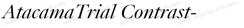AtacamaTrial Contrast字体转换